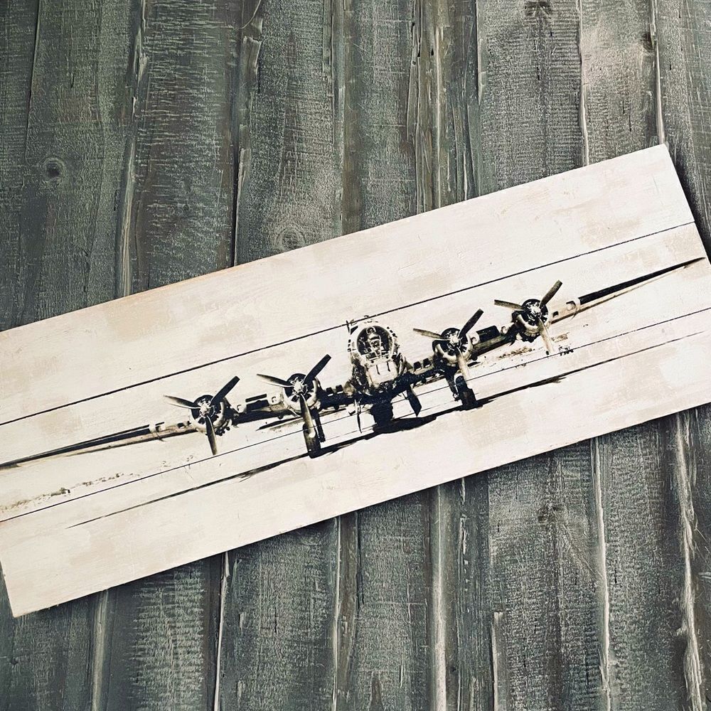 Airplane Vintage Aviation Wood Wall Art Decor